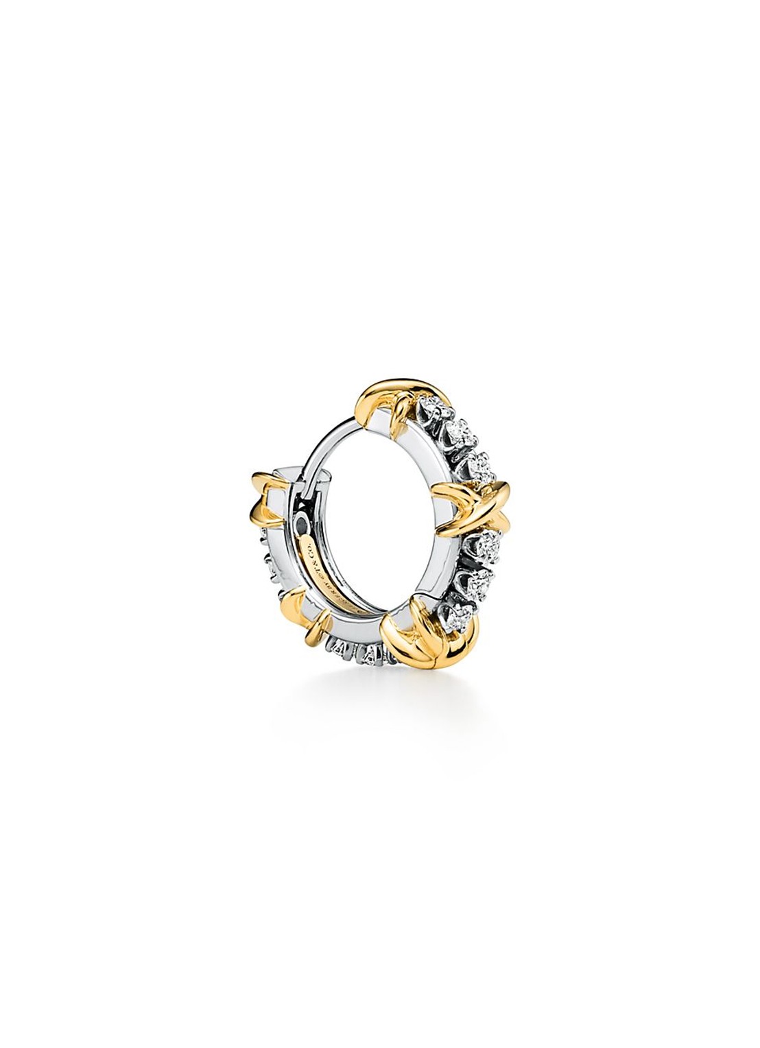Tiffany & Co. 16 Stone oorringen van 18 karaat geel- en witgoud met diamant 82383 - voorkant 4 undefined