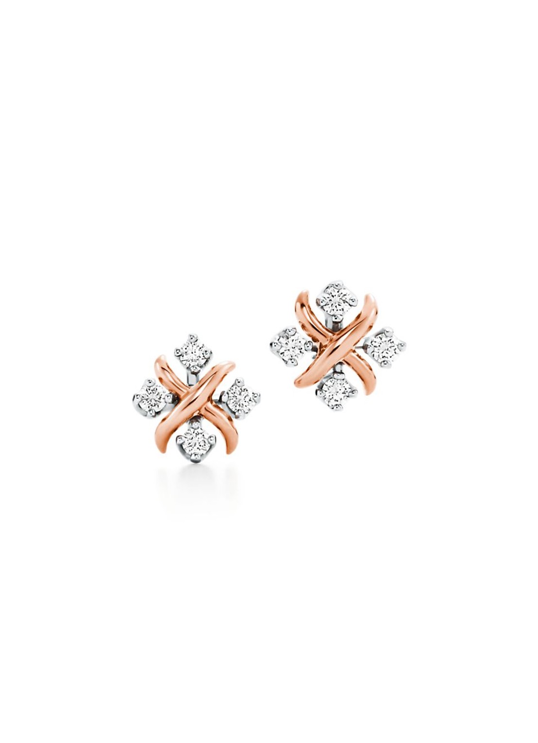 Tiffany & Co. 16 Stone oorstekers van 18 karaat roségoud met diamant 63418 - voorkant 2 undefined