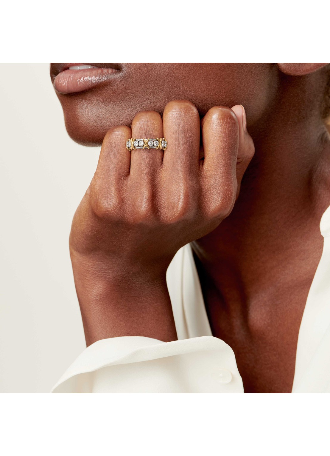 Tiffany & Co. 16 Stone ring van 18 karaat geelgoud met diamant 22011 - achterkant 6 undefined