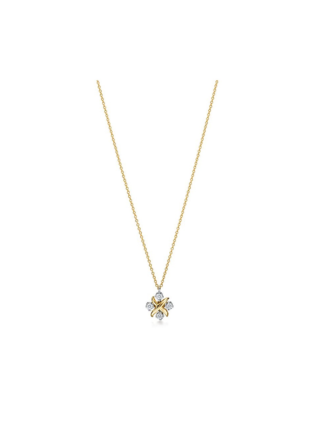 Tiffany & Co. 16 Stone Tiffany ketting van 18 karaat geelgoud met diamanten 45662 - voorkant 3 undefined
