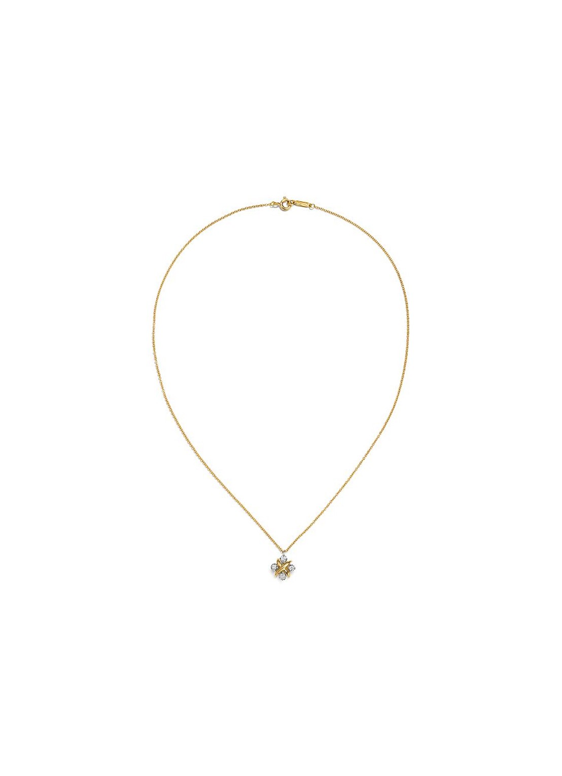Tiffany & Co. 16 Stone Tiffany ketting van 18 karaat geelgoud met diamanten 45662 - voorkant 4 undefined