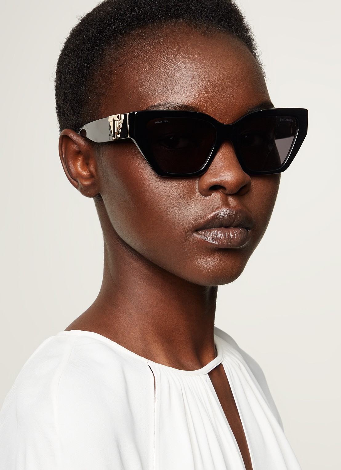 Tiffany & Co. Cat Eye zonnebril gepolariseerd TF4218 - voorkant 2 zwart