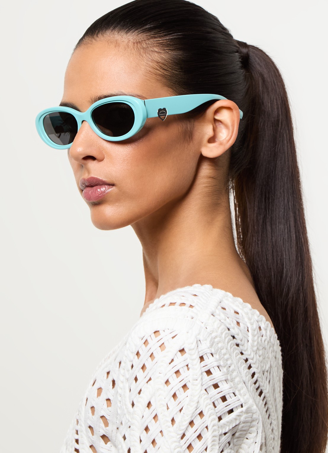 Tiffany & Co. Cat Eye zonnebril TF4221 - voorkant 5 turquoise