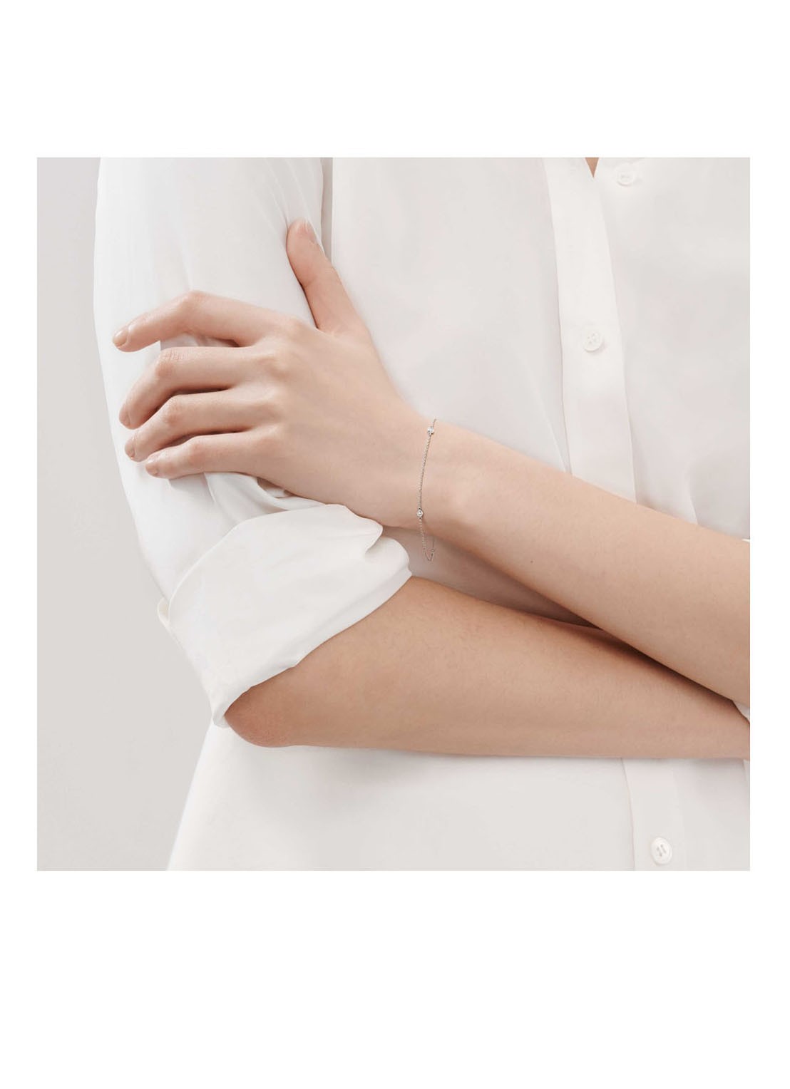 Tiffany & Co. Diamonds by the Yard schakelarmband van platina met diamant 22001 - detail undefined