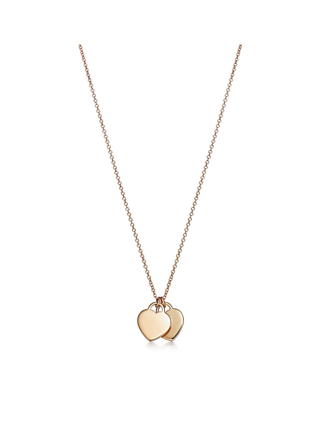 Tiffany & Co. Double Heart Tag Mini ketting van 18 karaat geelgoud 41418 - voorkant 4 undefined