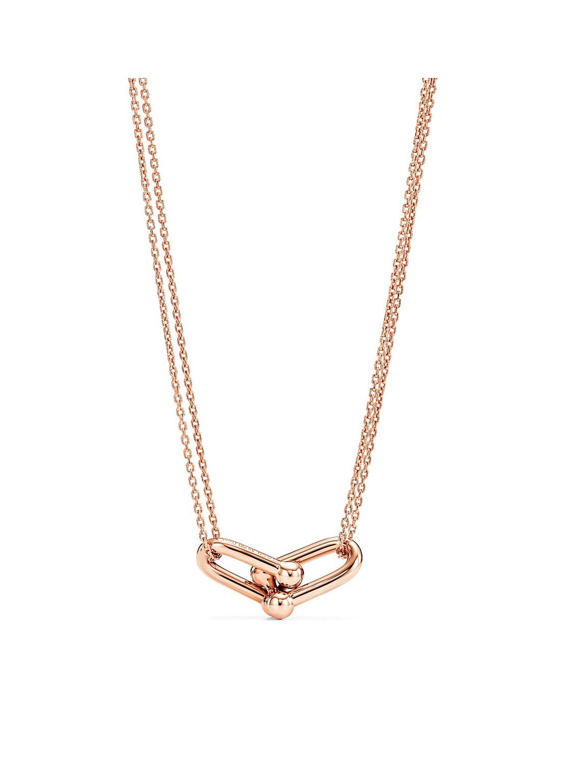 Tiffany & Co. Double Link ketting van 18 karaat roségoud met hanger 57455 - voorkant 5 undefined