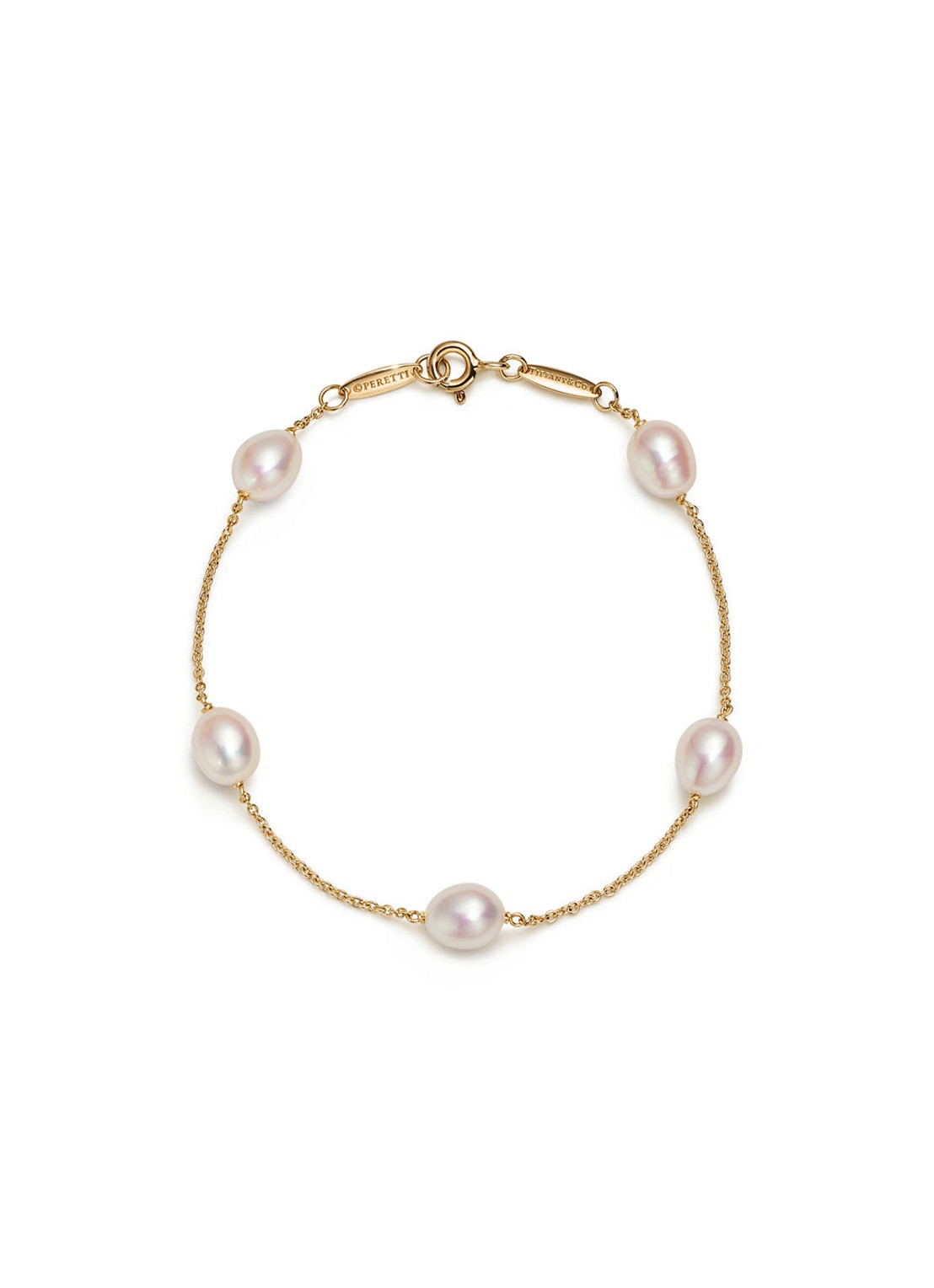 Tiffany & Co. Elsa Peretti® Pearls by the Yard™ armband van 18 karaat geelgoud met parel 42813 - voorkant 4 undefined