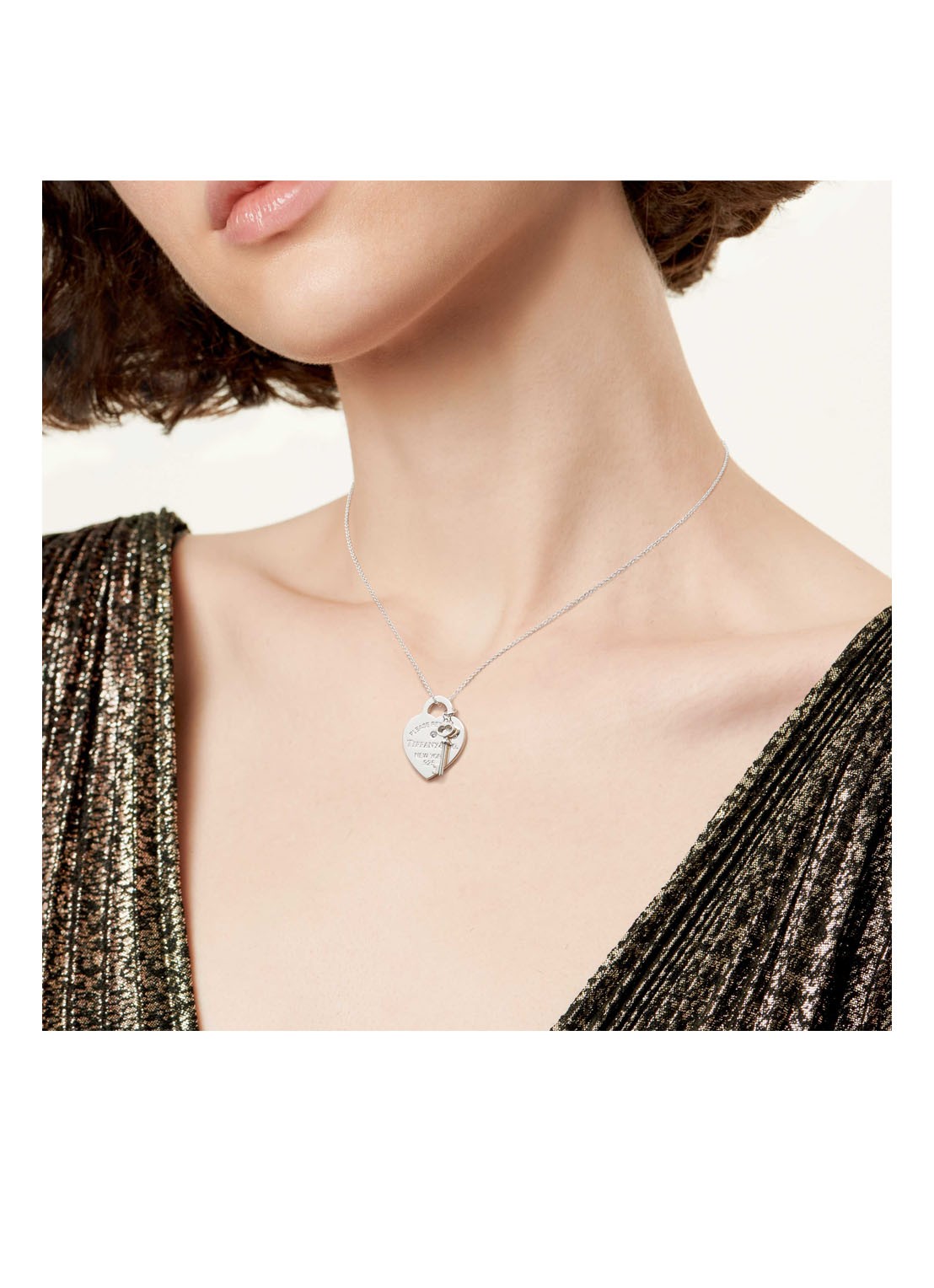 Tiffany & Co. Heart Tag and Key Medium ketting van sterling zilver met diamant 18919 - detail 3 undefined
