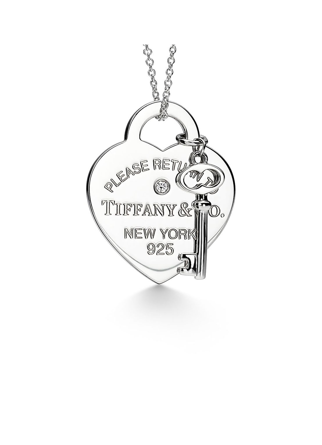 Tiffany & Co. Heart Tag and Key Medium ketting van sterling zilver met diamant 18919 - detail 4 undefined