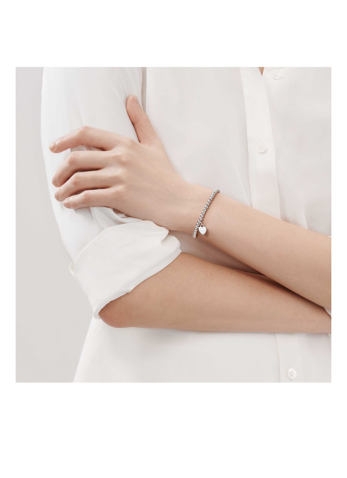 Tiffany & Co. Heart Tag kralenarmband van sterling zilver 50245 - detail undefined