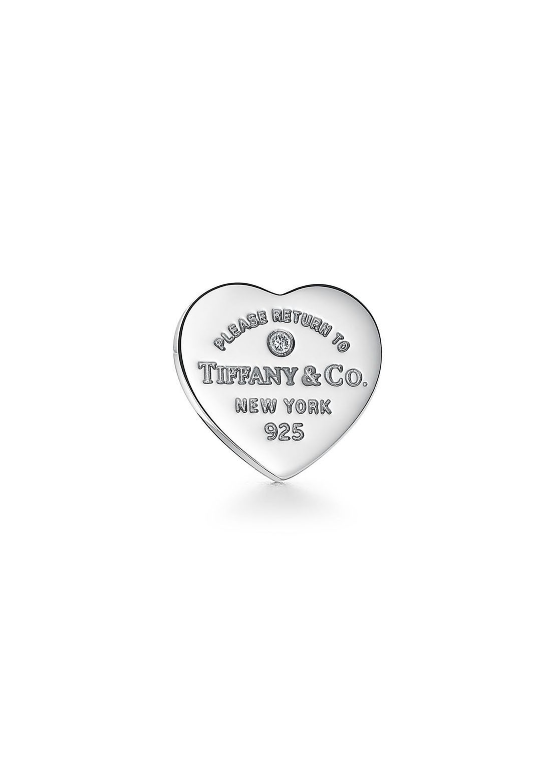 Tiffany & Co. Heart Tag Mini oorknopjes van sterling zilver met diamant 35749 - detail 3 undefined