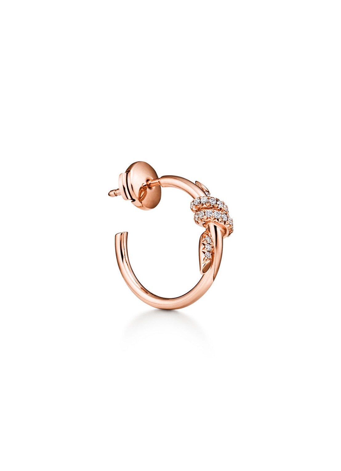 Tiffany & Co. Knot oorringen van 18 karaat roségoud met diamant 84883 - voorkant 3 undefined