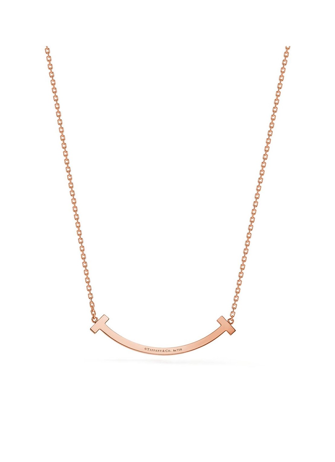 Tiffany & Co. Medium Smile ketting van 18 karaat roségoud met diamant en hanger 64192 - voorkant 4 undefined