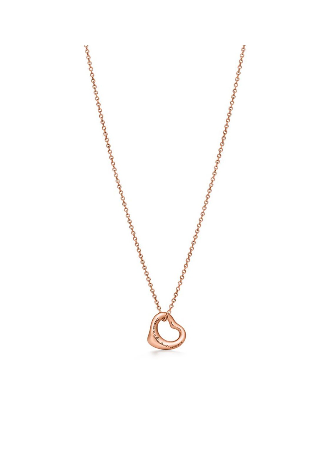 Tiffany & Co. Open Heart ketting van 18 karaat roségoud met diamant, 11 mm 70610 - voorkant 4 undefined