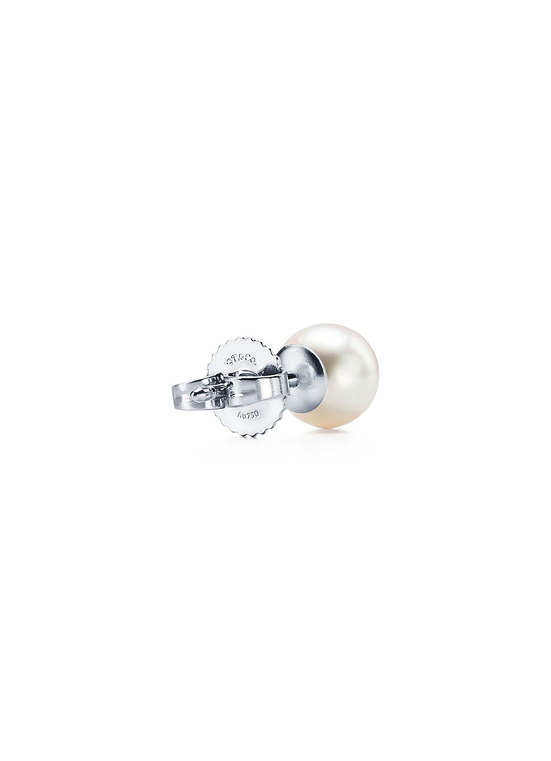Tiffany & Co. Parel oorbellen van 18 karaat witgoud, 6-6.5 mm 41229 - detail 4 undefined