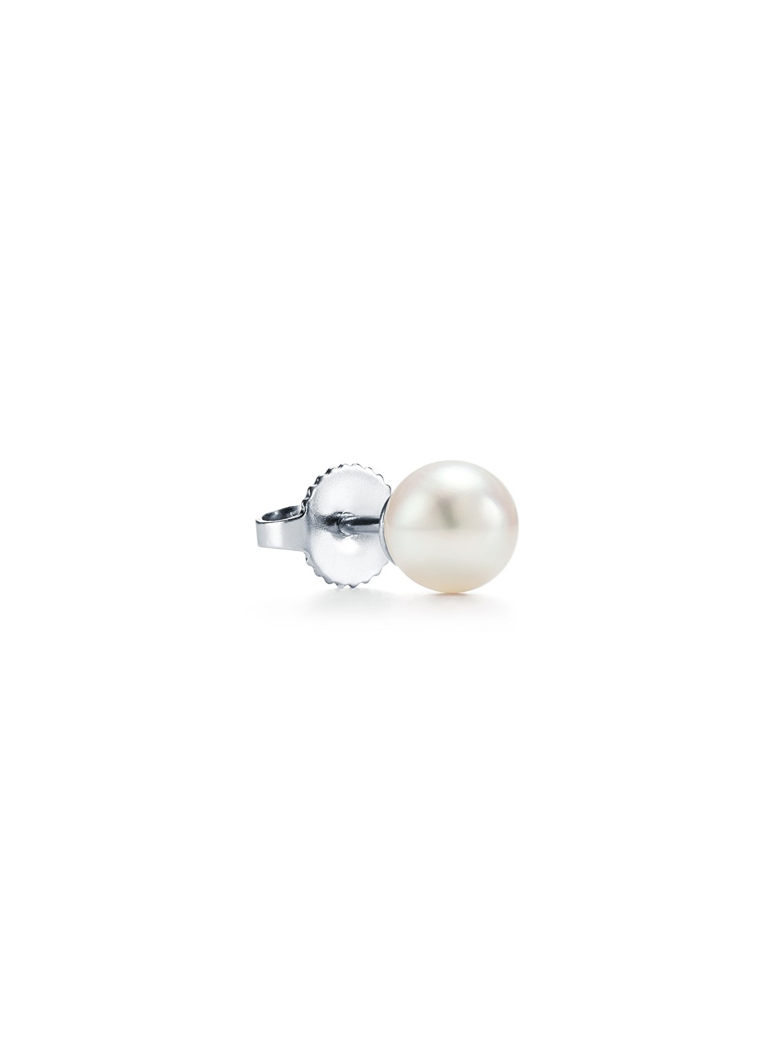 Tiffany & Co. Parel oorbellen van 18 karaat witgoud, 6-6.5 mm 41229 - voorkant 2 undefined
