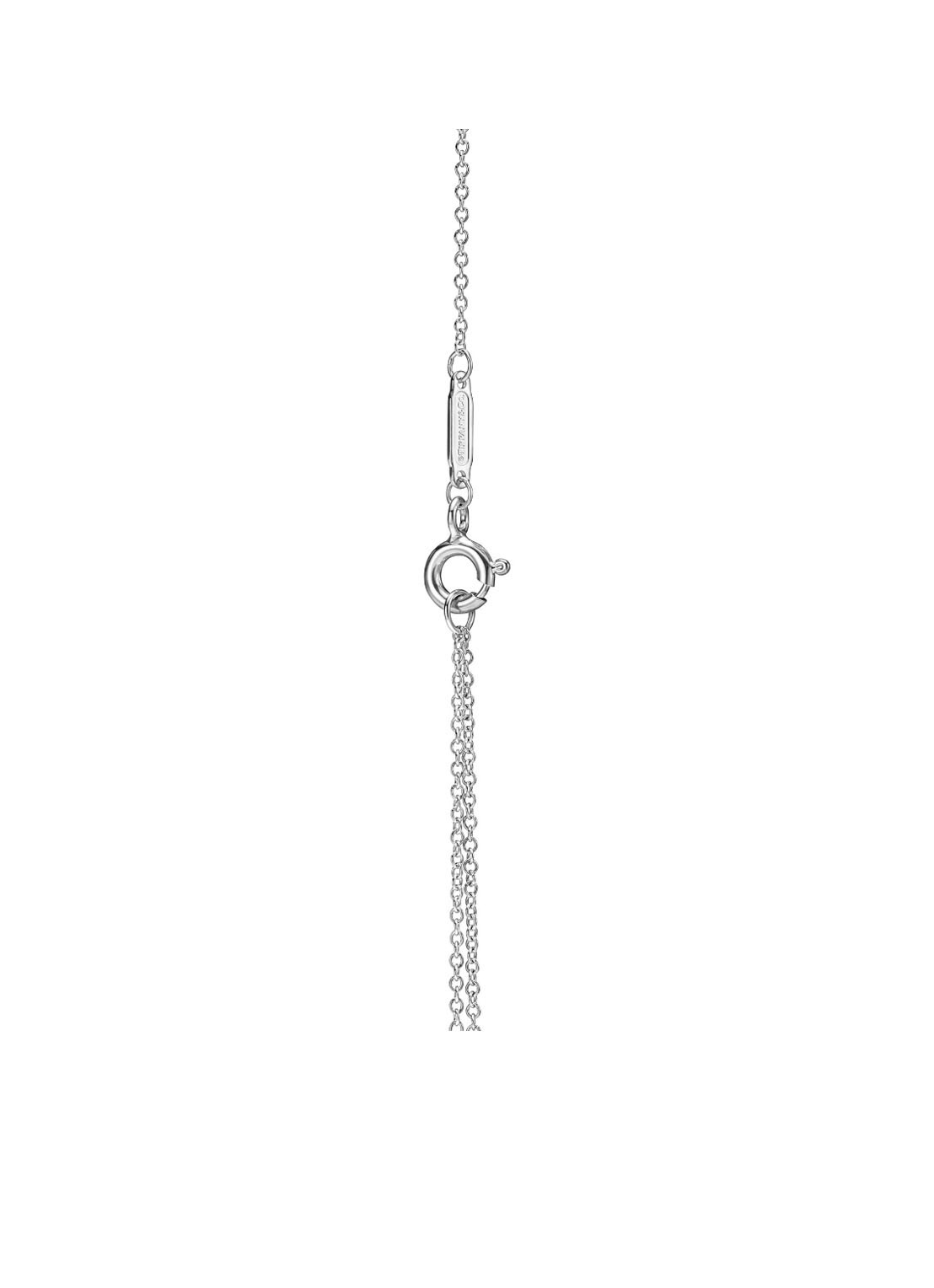 Tiffany & Co. Pink Double Heart Tag Mini ketting van sterling zilver met diamant 52676 - detail 3 undefined