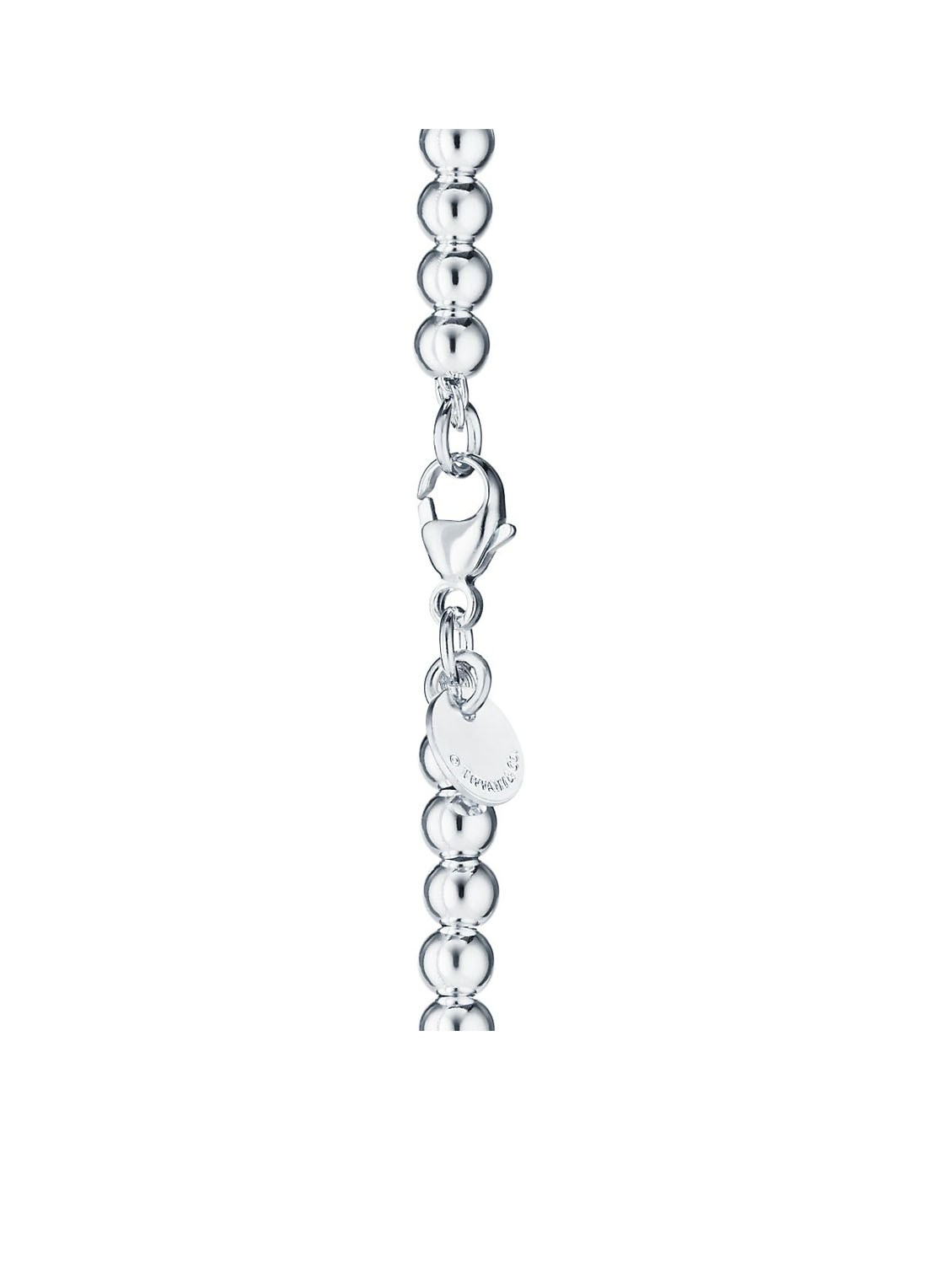 Tiffany & Co. Pink Heart Tag Bead kralenarmband van sterling zilver, 4 mm 67427 - detail undefined