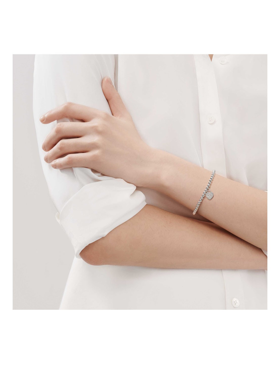 Tiffany & Co. Return to Tiffany™ Heart Tag armband van sterling zilver met diamant 18466 - detail undefined