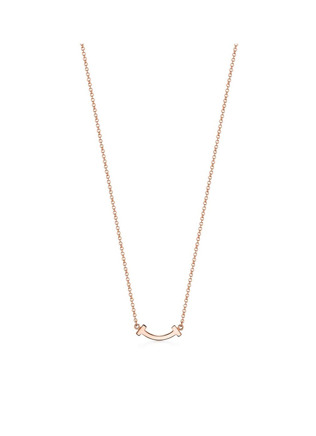 Tiffany & Co. Smile Mini ketting van 18 karaat roségoud met diamant en hanger 40249 - voorkant 2 undefined