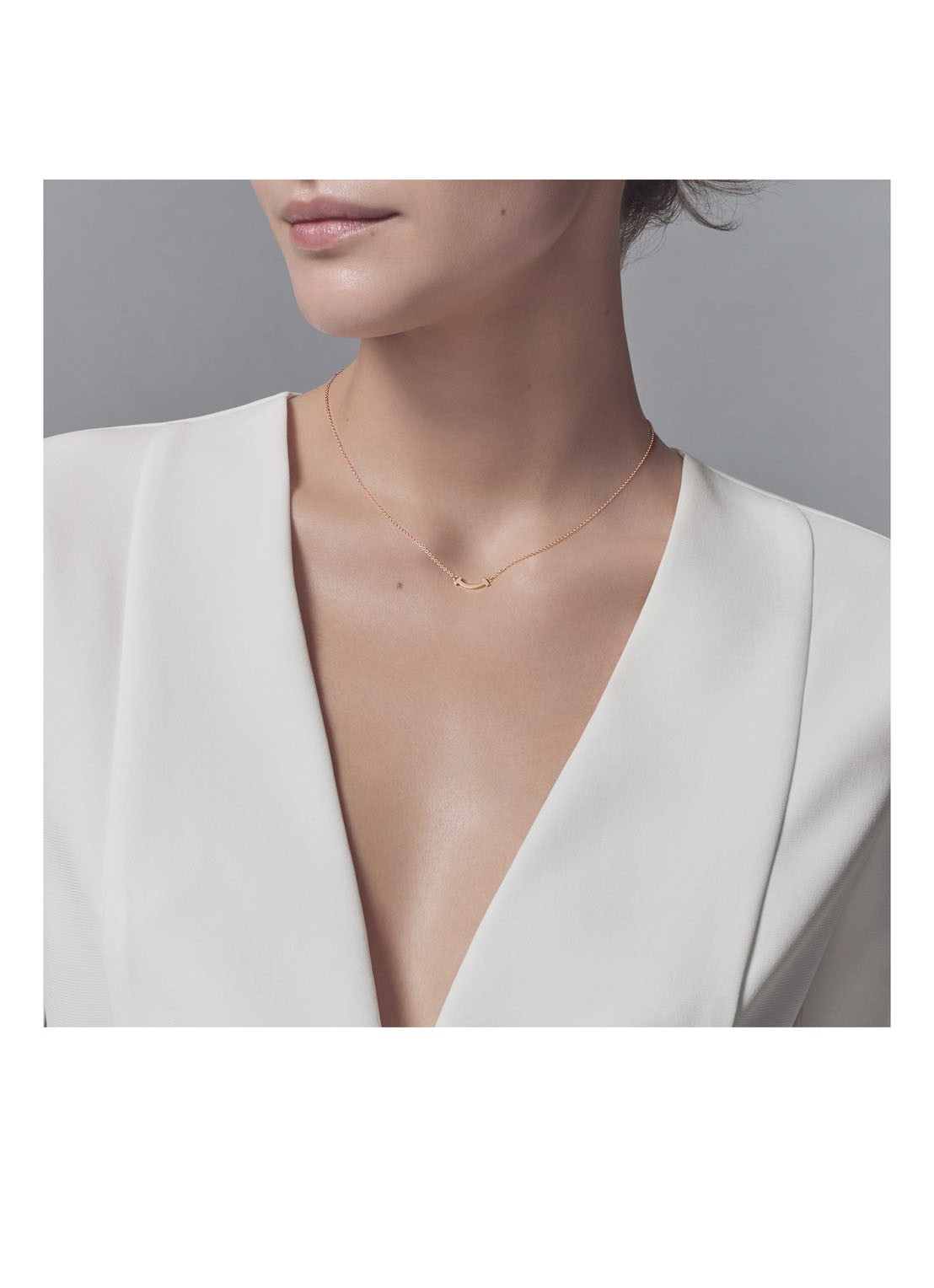 Tiffany & Co. Smile Mini ketting van 18 karaat roségoud met hanger 40247 - detail undefined