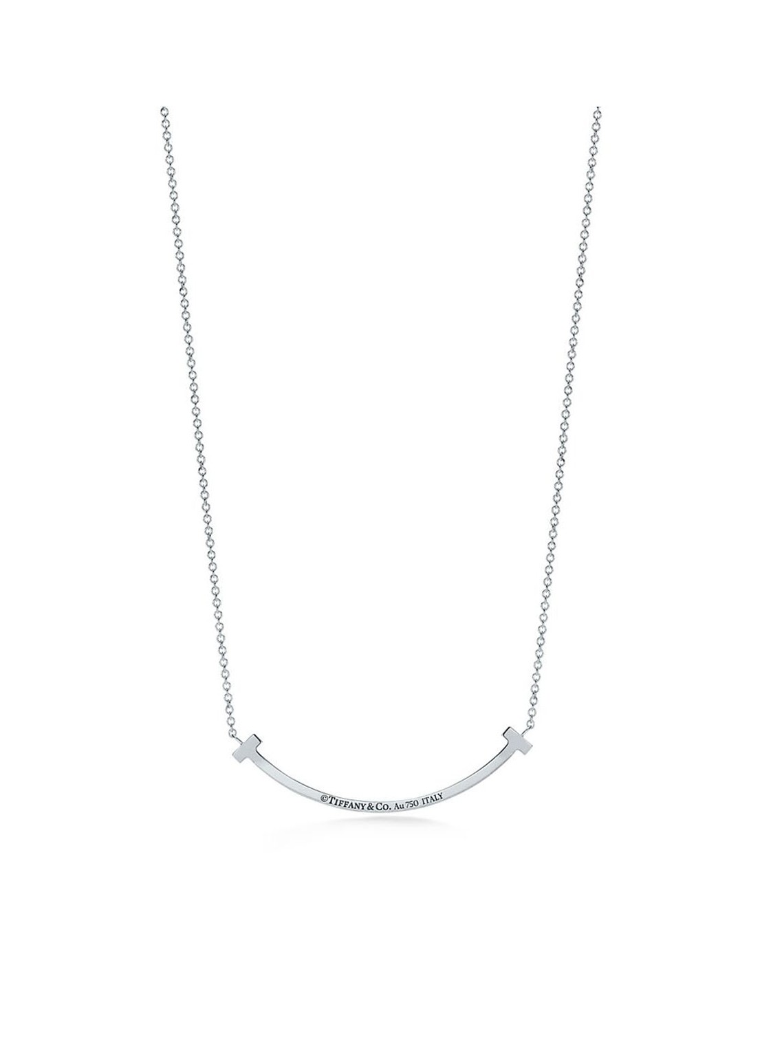 Tiffany & Co. Smile Small ketting van 18 karaat witgoud met diamant en hanger  71285 - voorkant 4 undefined