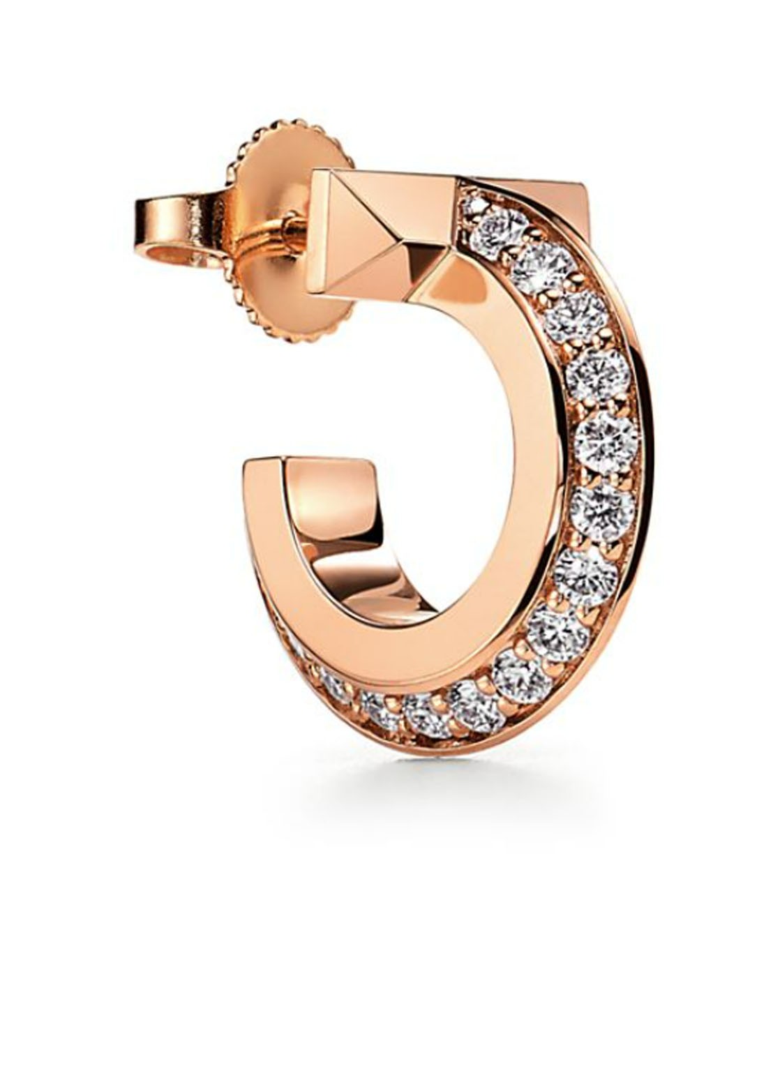 Tiffany & Co. T1 oorbellen van 18 karaat roségoud met diamant 28693 - voorkant 5 undefined