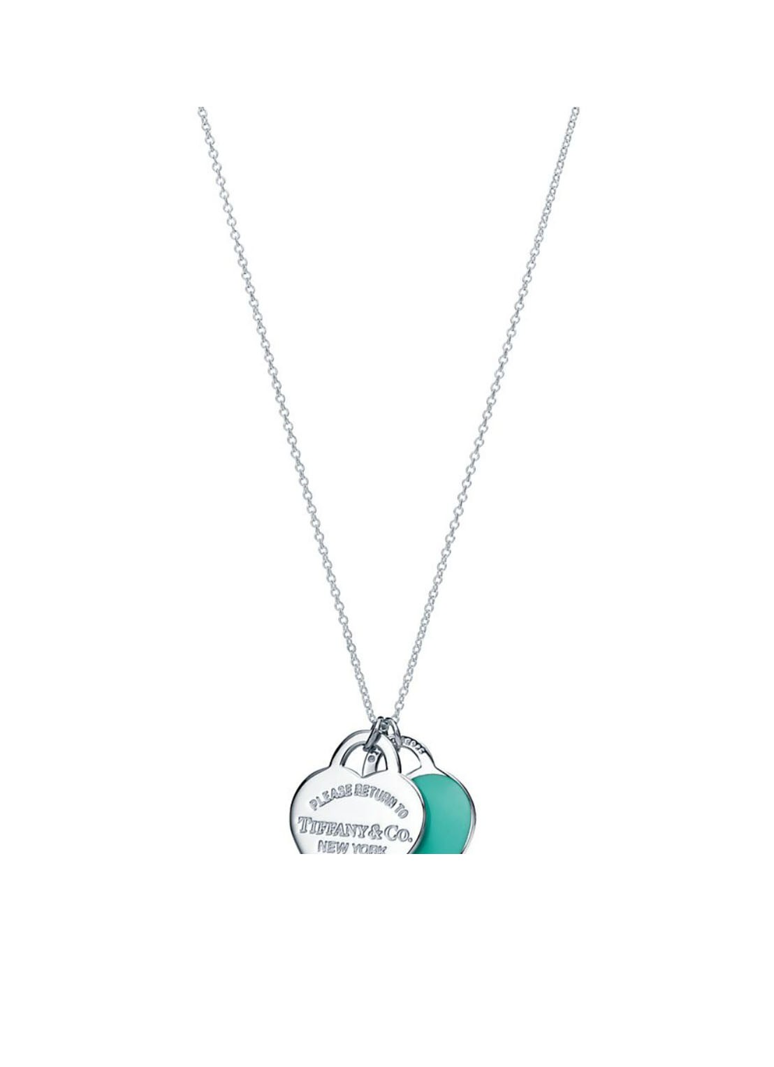 Tiffany & Co. Tiffany Blue Double Heart Tag Small ketting van sterling zilver 74510 - voorkant 3 undefined