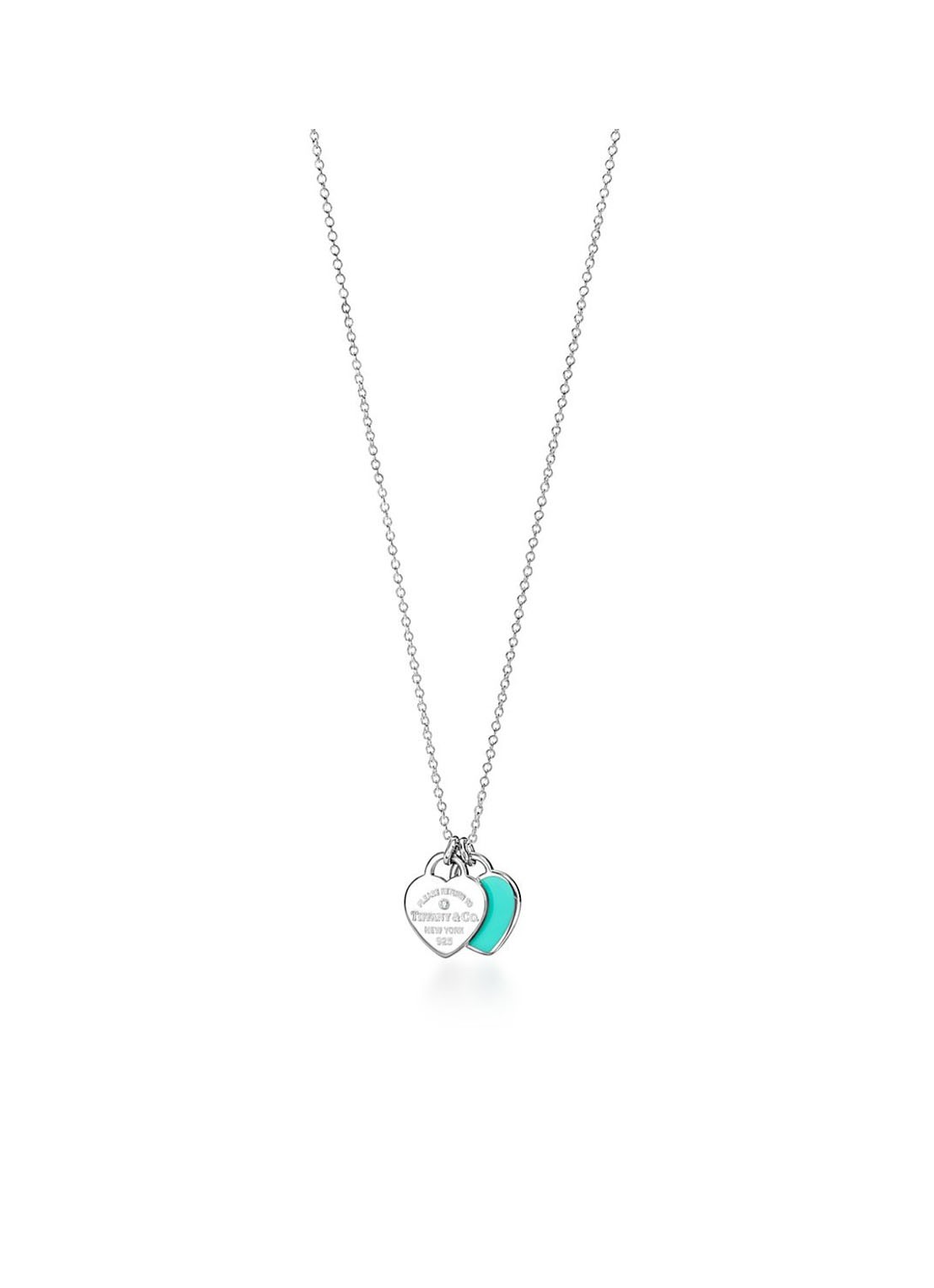 Tiffany & Co. Tiffany Blue Heart Mini ketting van sterling zilver met diamant 19028 - voorkant 4 undefined