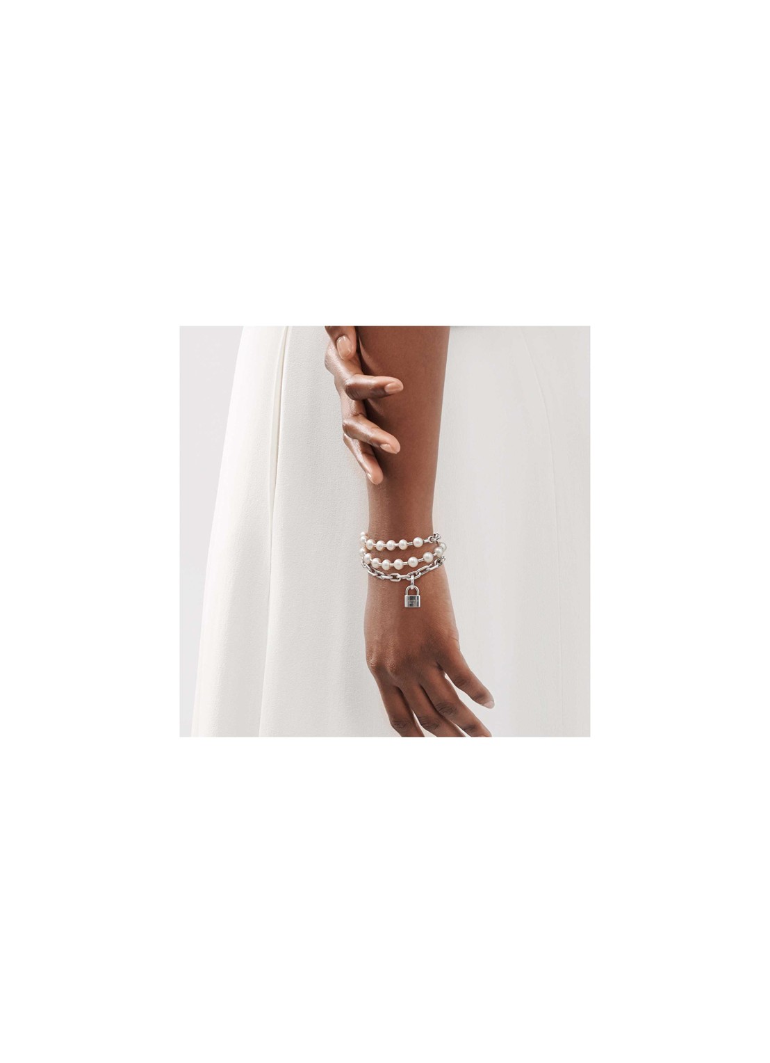 Tiffany & Co. Tiffany HardWear Medium wikkelarmband van sterling zilver met parels 57569 - achterkant undefined
