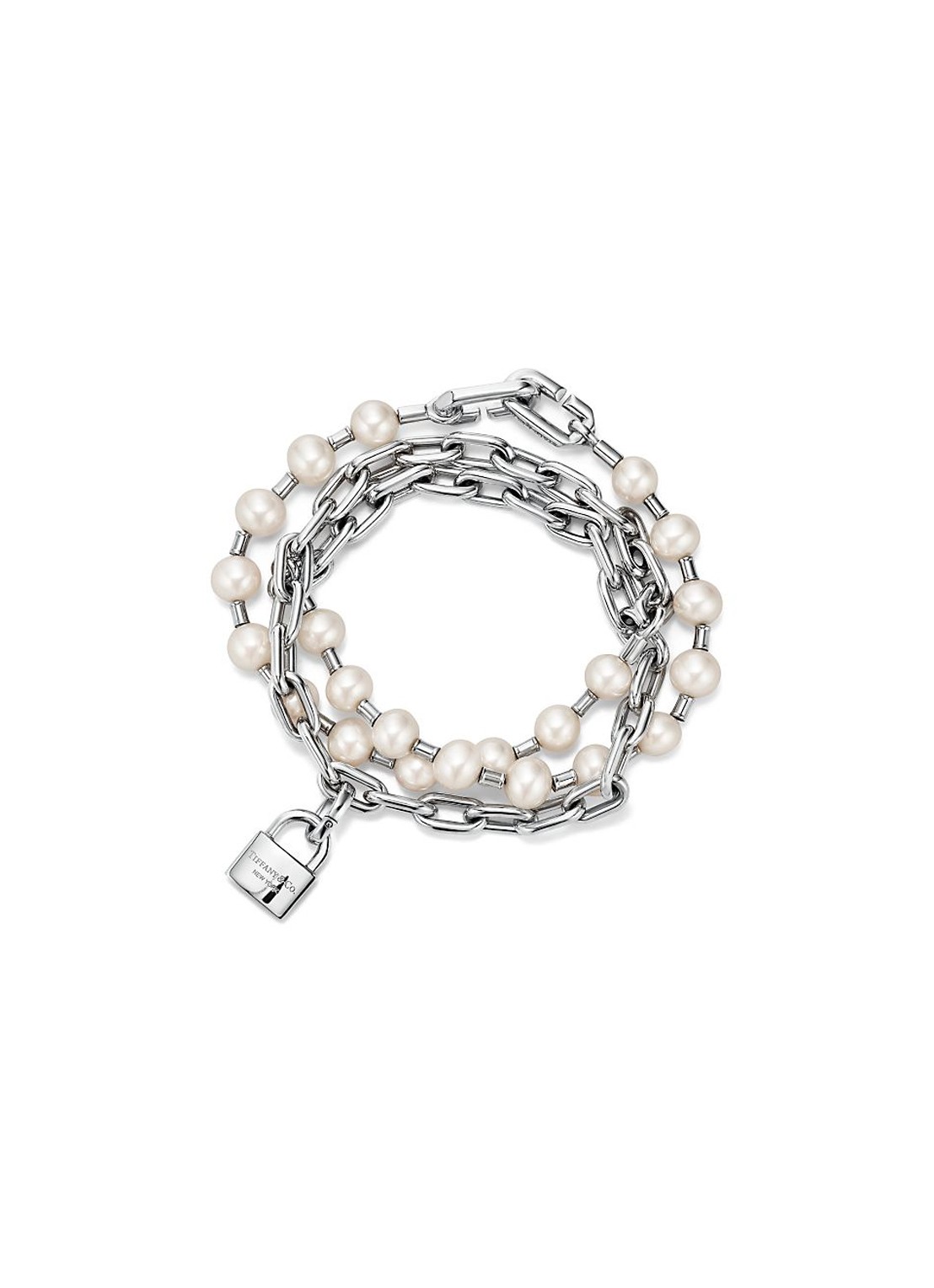 Tiffany & Co. Tiffany HardWear Medium wikkelarmband van sterling zilver met parels 57569 - voorkant 2 undefined