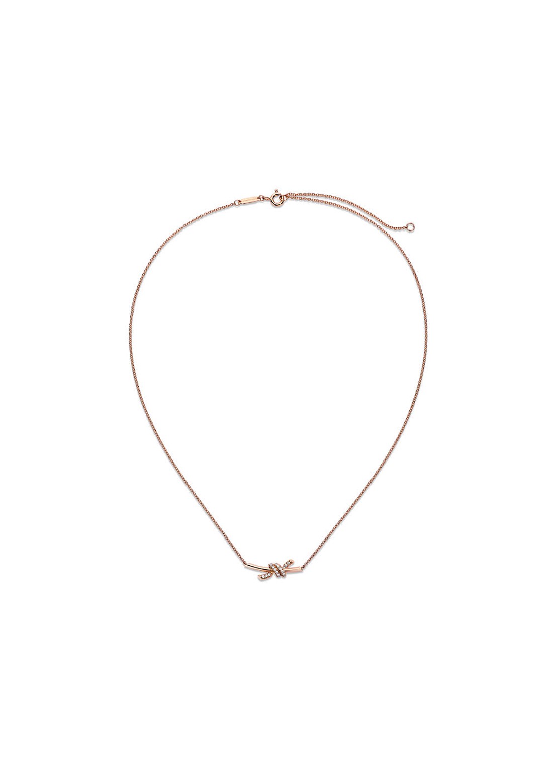 Tiffany & Co. Tiffany Knot ketting van 18 karaat roségoud met diamant 84881 - detail 2 undefined
