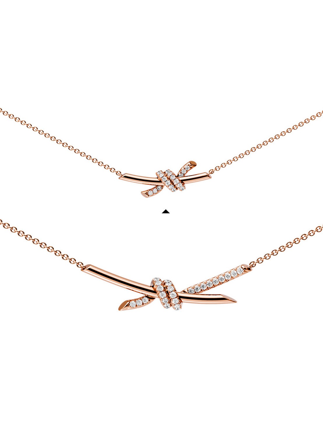 Tiffany & Co. Tiffany Knot ketting van 18 karaat roségoud met diamant 84881 - detail 4 undefined
