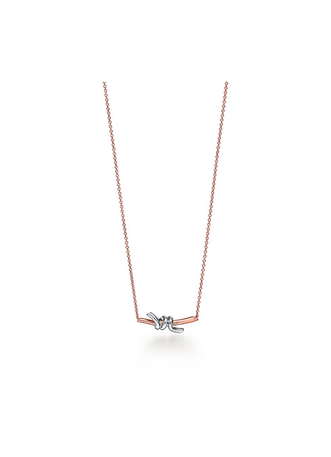Tiffany & Co. Tiffany Knot ketting  van 18 karaat roségoud met diamant 85808 - detail 4 undefined