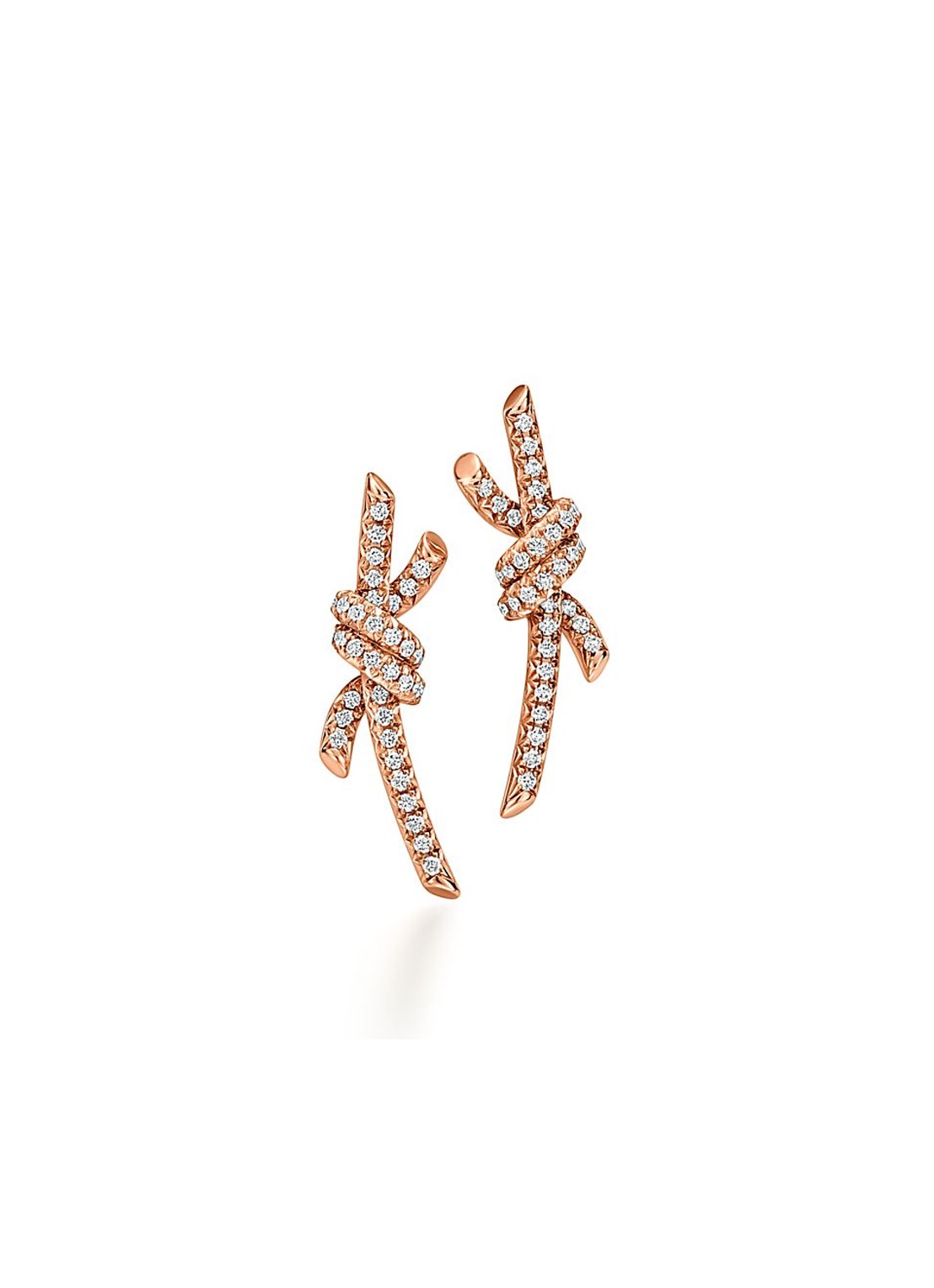 Tiffany & Co. Tiffany Knot oorstekers van 18 karaat roségoud met diamant 85817 - voorkant 4 undefined