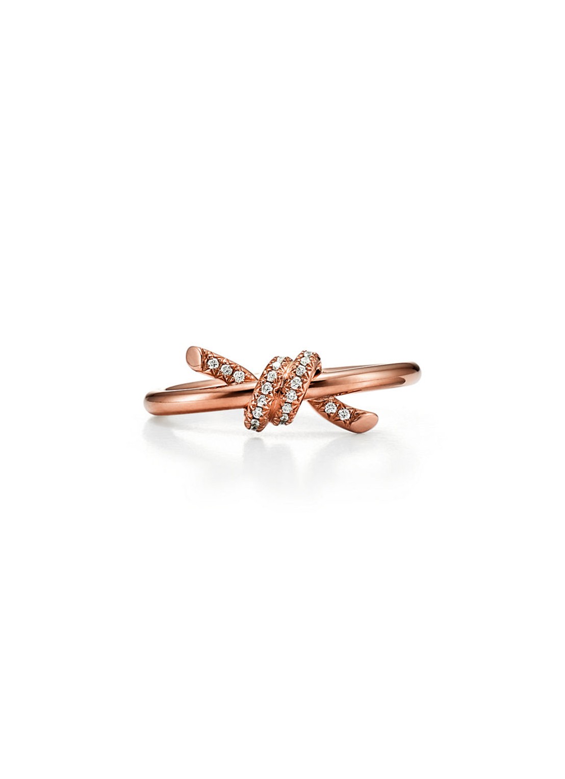 Tiffany & Co. Tiffany Knot ring van 18 karaat roségoud met diamant 10987 - voorkant undefined