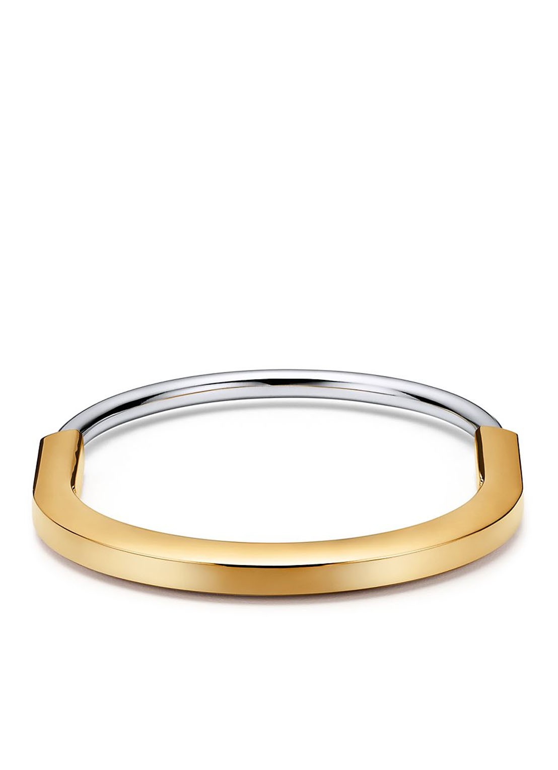 Tiffany & Co. Tiffany Lock bangle van 18 karaat wit- en geelgoud met diamanten 51694 - detail 5 undefined