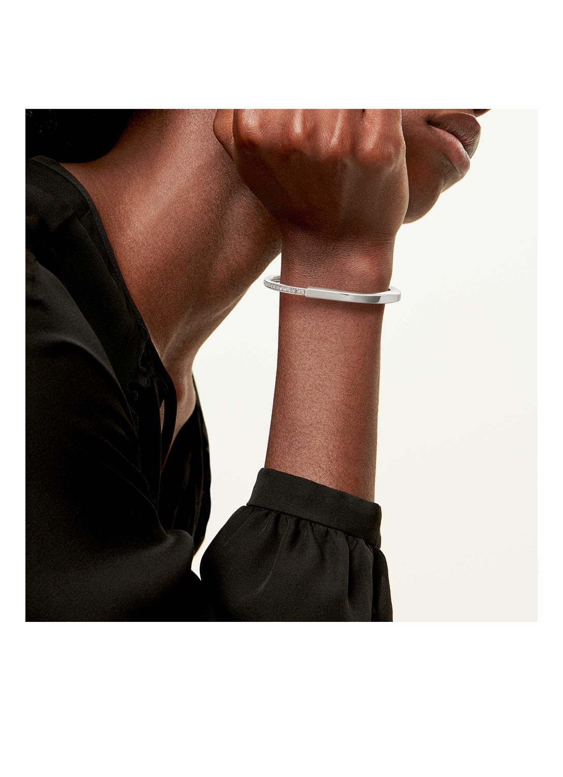 Tiffany & Co. Tiffany Lock bangle van 18 karaat witgoud met diamant 57708 - achterkant 8 undefined