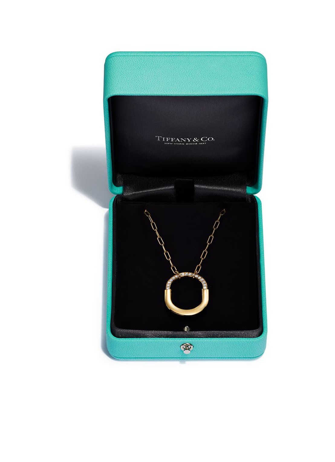 Tiffany & Co. Tiffany Lock medium hanger van 18 karaat geelgoud met diamanten 77289 - detail 6 undefined