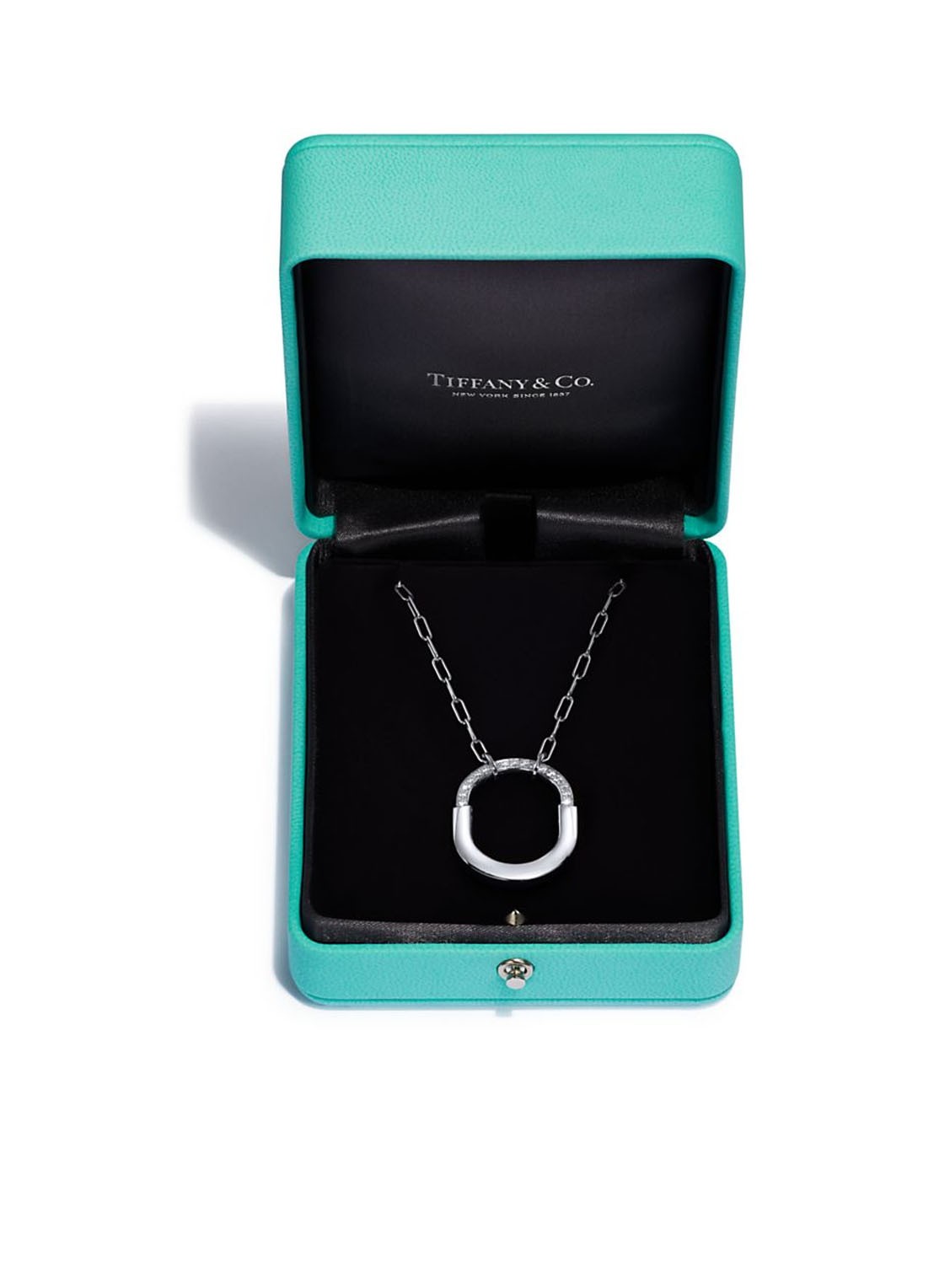 Tiffany & Co. Tiffany Lock medium hanger van 18 karaat witgoud met diamanten 77290 - detail 6 undefined