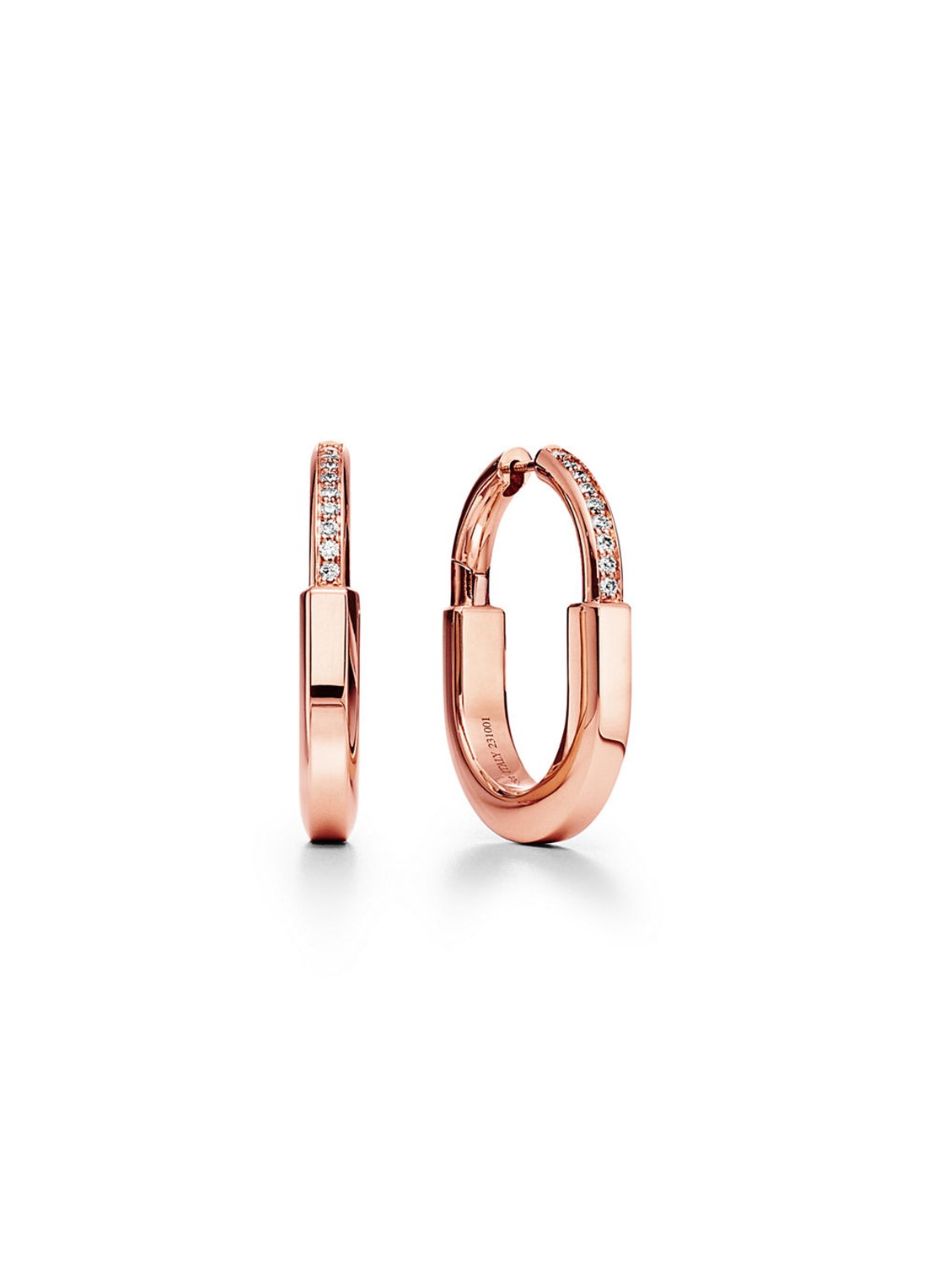 Tiffany & Co. Tiffany Lock Medium oorringen van 18 karaat roségoud met diamant 77294 - voorkant 4 undefined