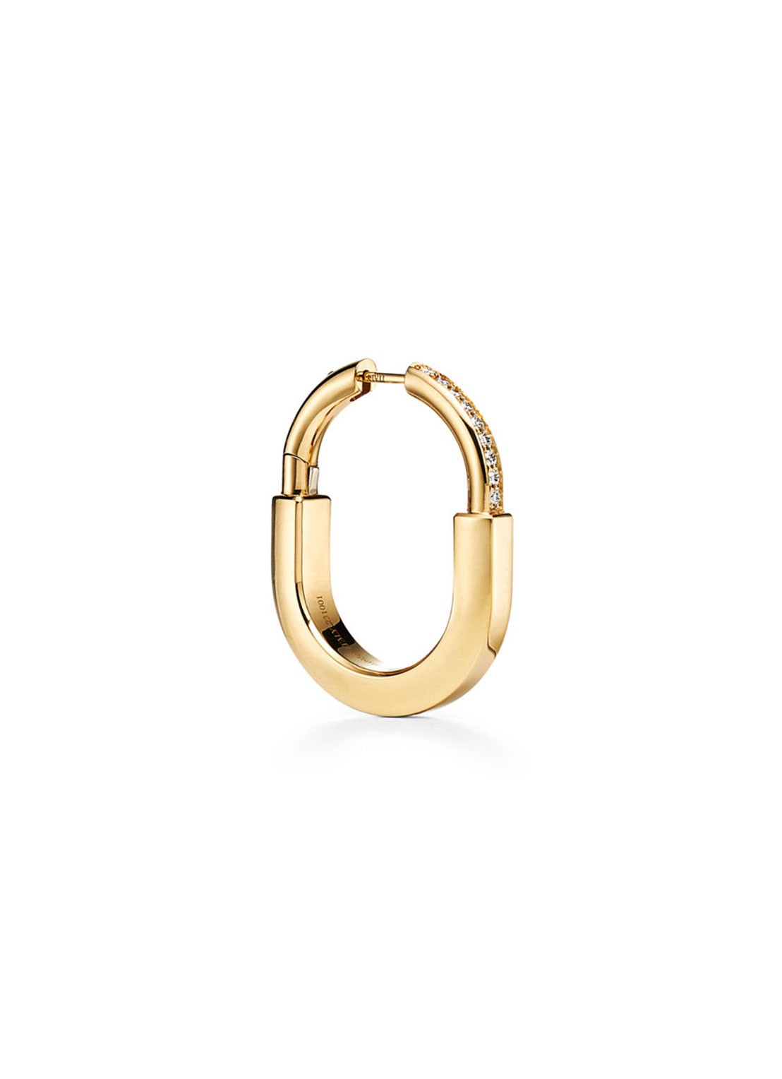 Tiffany & Co. Tiffany Lock oorringen van 18 karaat geelgoud met diamanten, Medium 77295 - voorkant 2 undefined