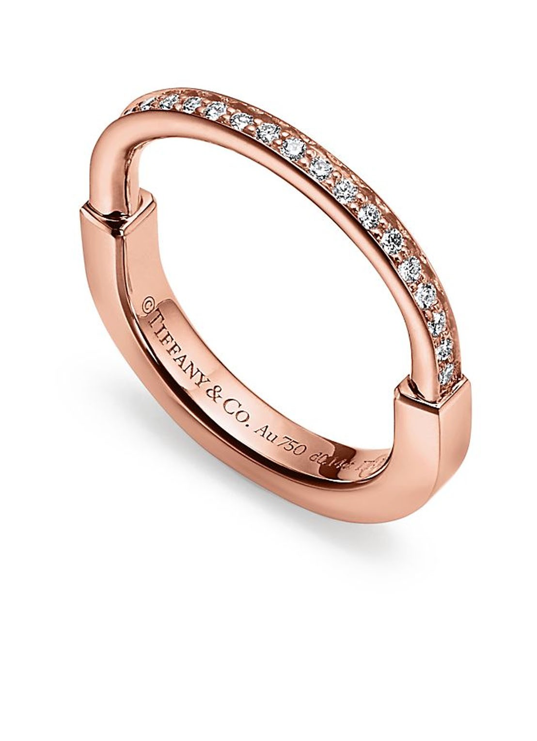 Tiffany & Co. Tiffany Lock ring van 18 karaat roségoud met diamant 77305 - voorkant 6 undefined