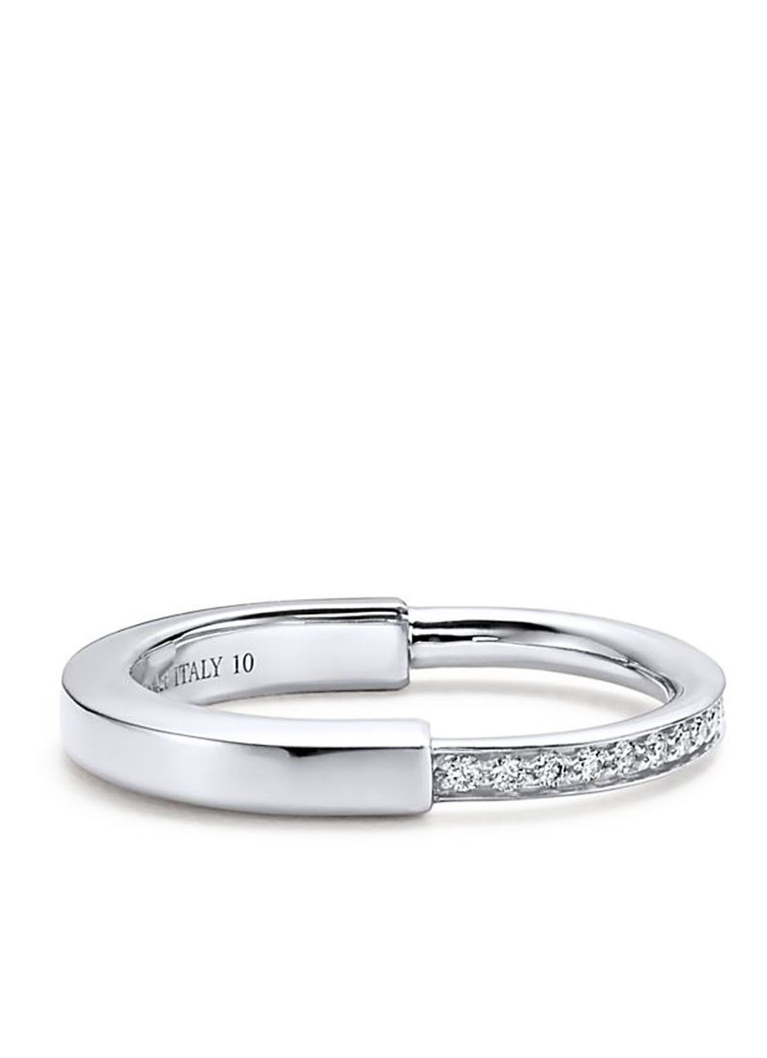 Tiffany & Co. Tiffany Lock ring van 18 karaat witgoud met diamant 77307 - voorkant 2 undefined