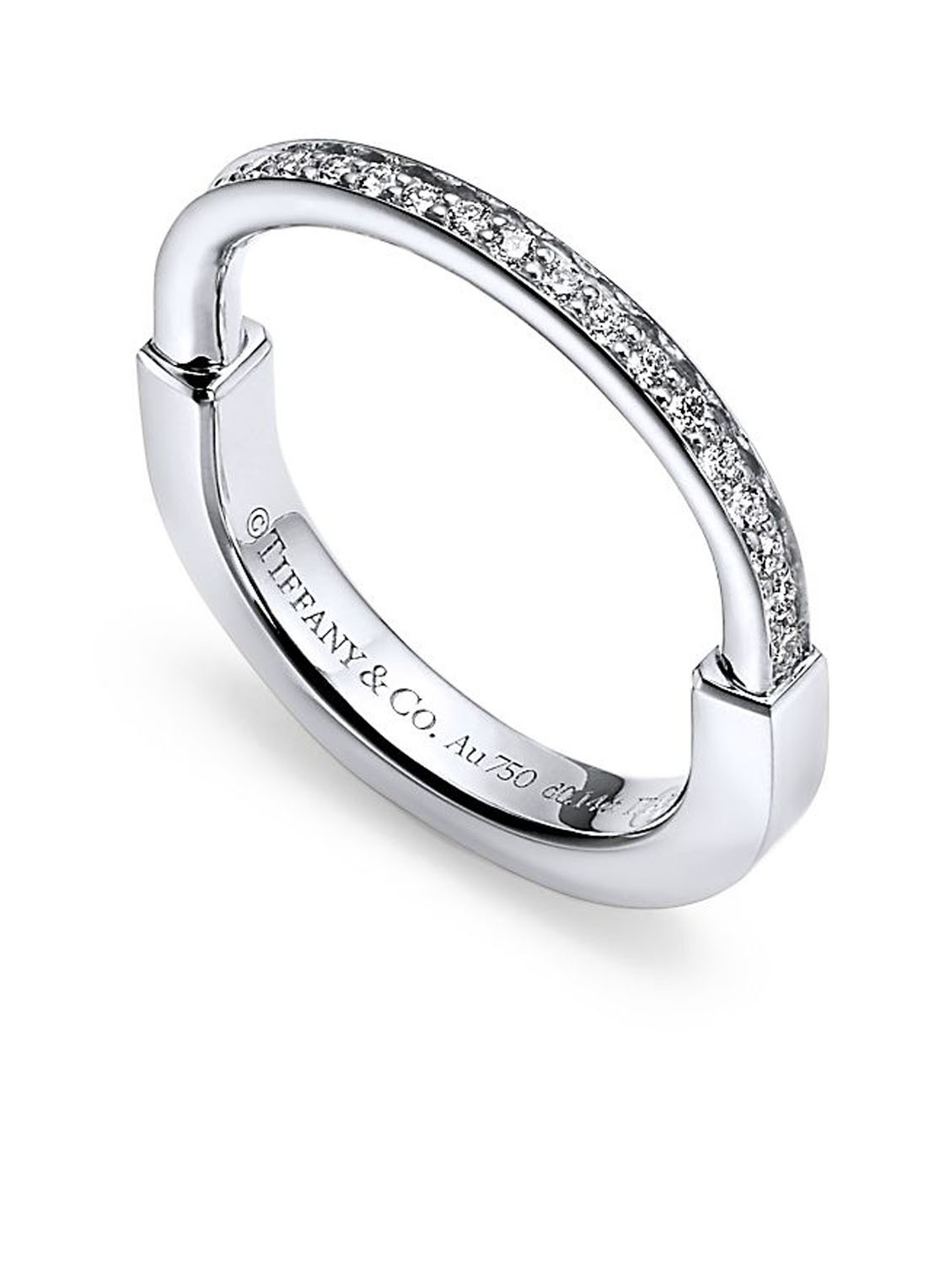 Tiffany & Co. Tiffany Lock ring van 18 karaat witgoud met diamant 77307 - voorkant 3 undefined