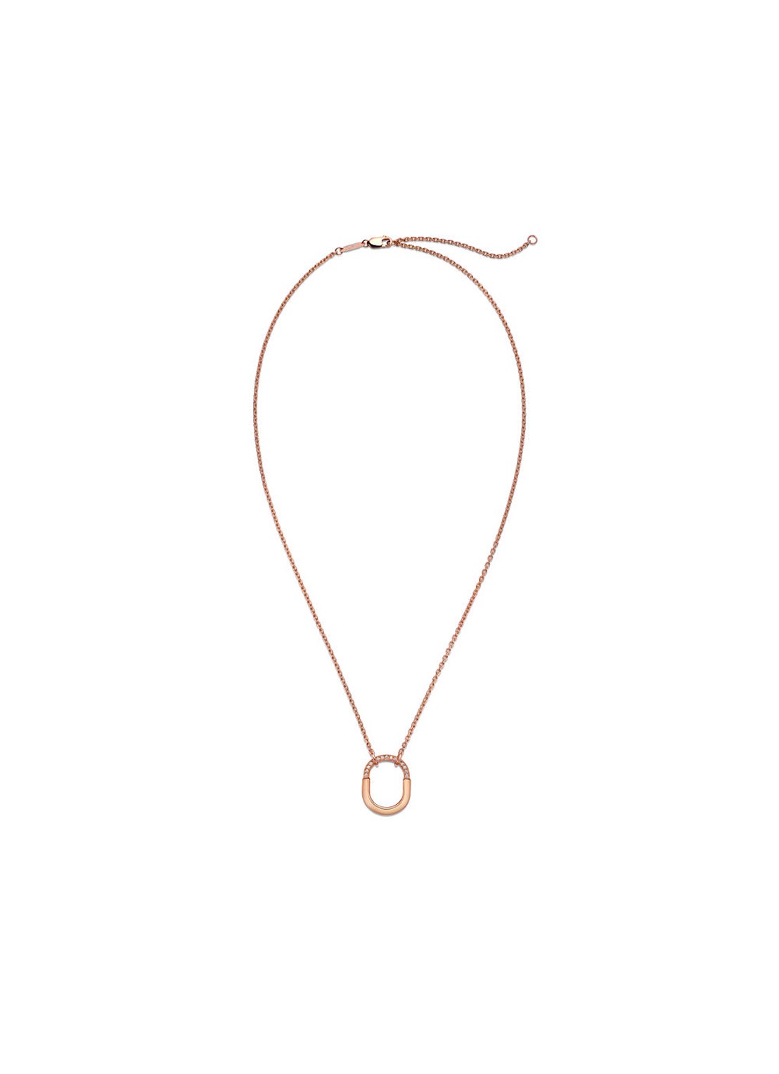 Tiffany & Co. Tiffany Lock Small ketting van 18 karaat roségoud met diamant 82990 - detail 3 undefined