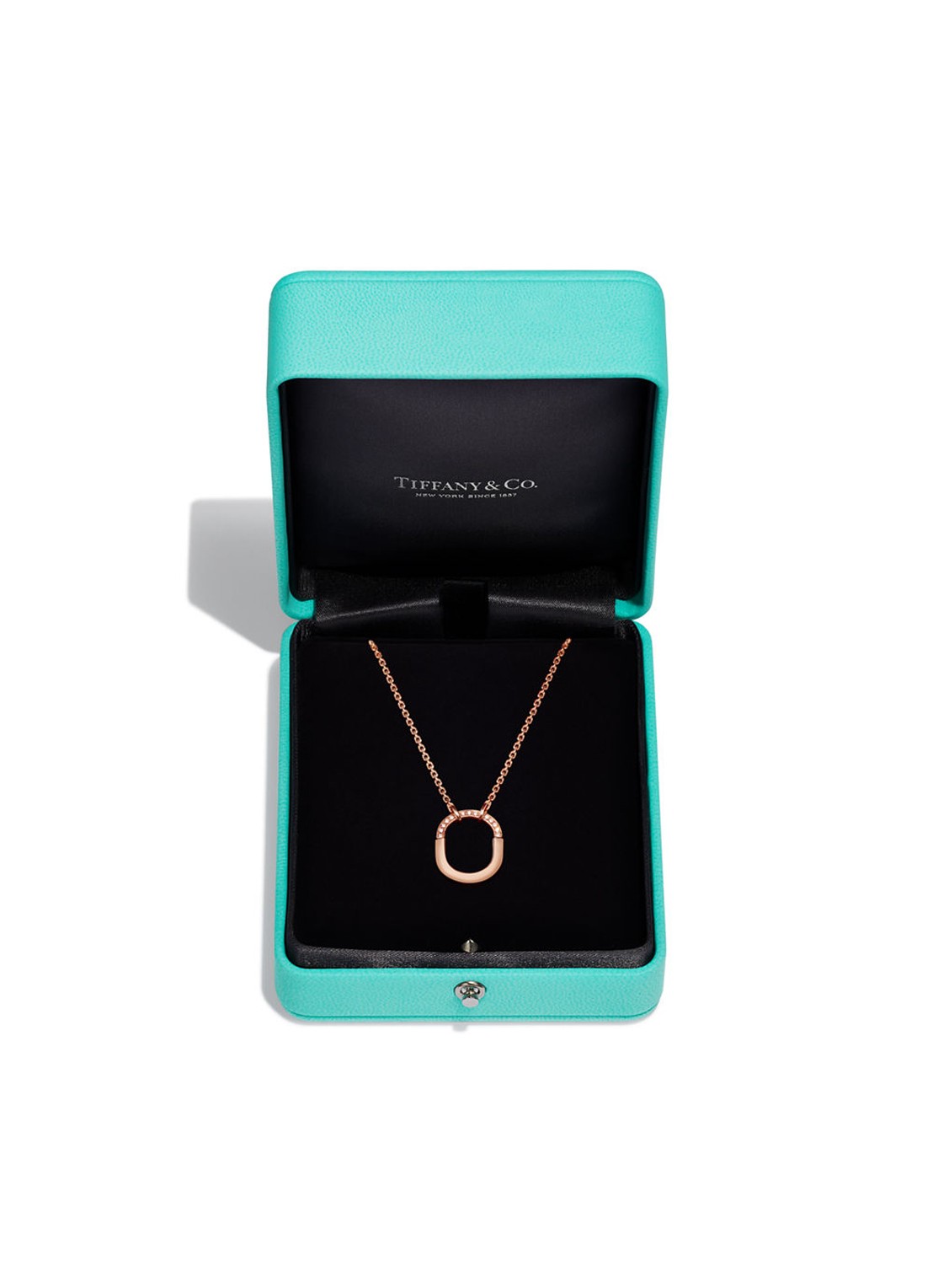 Tiffany & Co. Tiffany Lock Small ketting van 18 karaat roségoud met diamant 82990 - detail 7 undefined