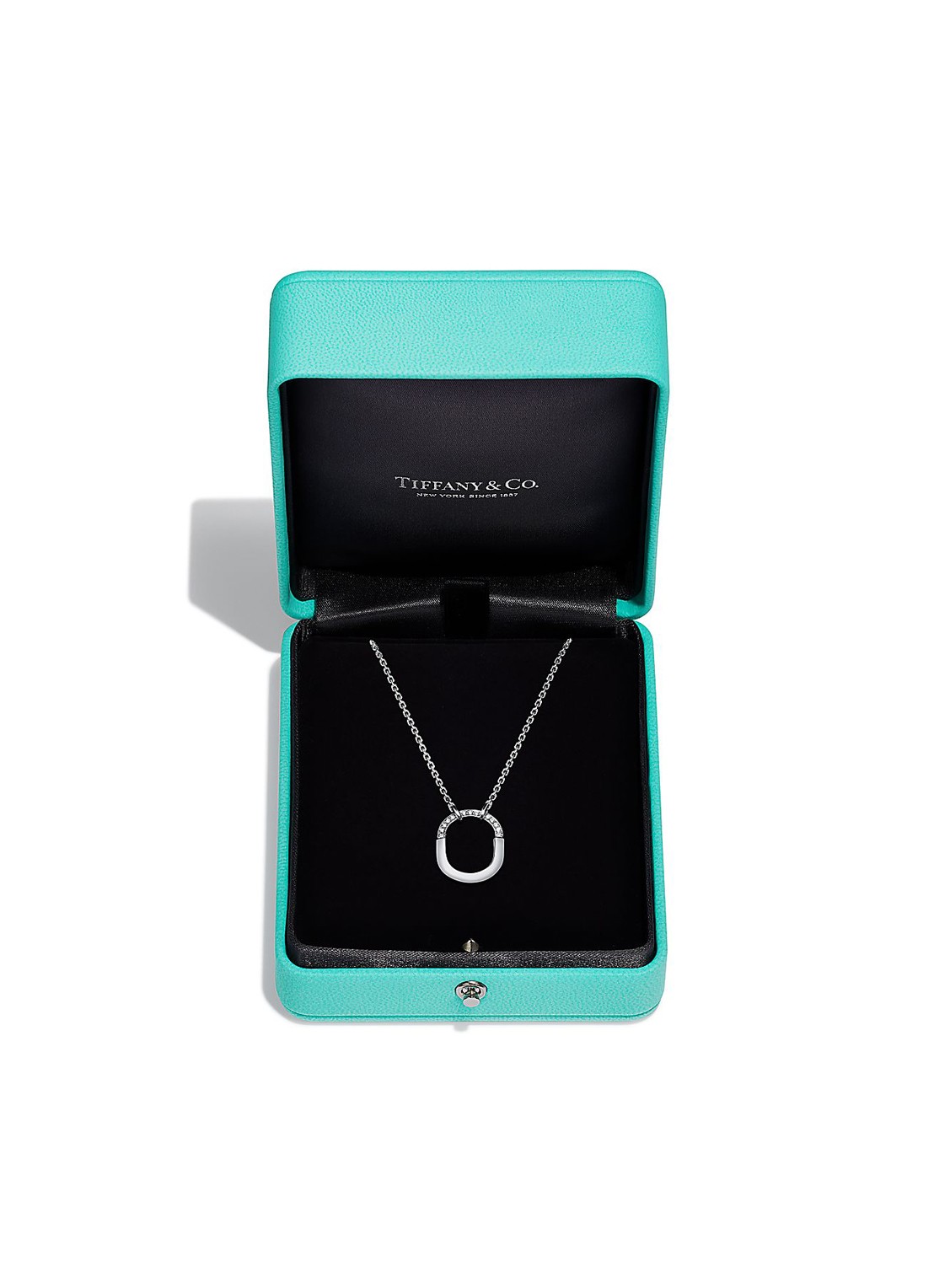 Tiffany & Co. Tiffany Lock Small ketting van 18 karaat witgoud met diamant 82994 - detail 5 undefined
