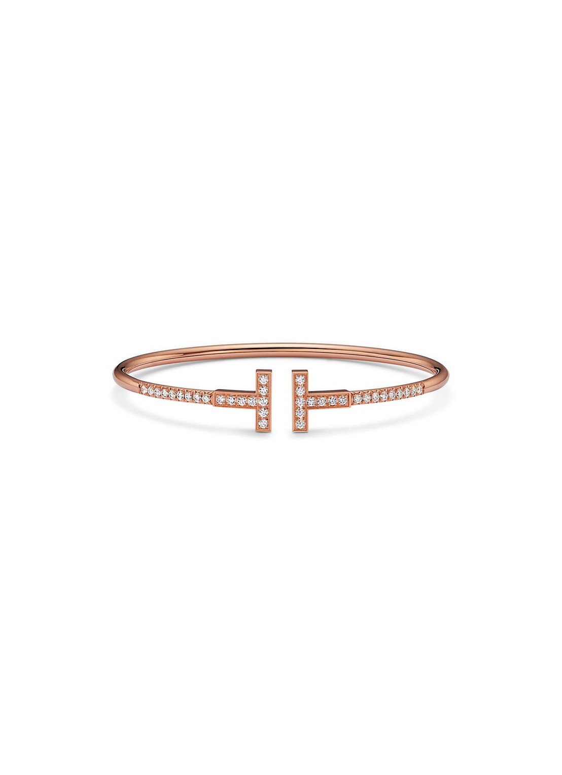 Tiffany & Co. Tiffany T bangle van 18 karaat roségoud met diamant 80874 - voorkant 4 undefined