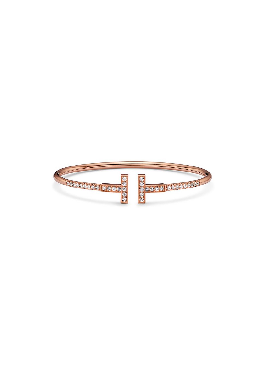 Tiffany & Co. Tiffany T bangle van 18 karaat roségoud met diamant 80874 - voorkant 3 undefined
